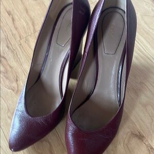Chloe Red Heels with Elegant Pump Design